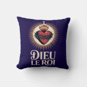 Dieu Le Roi Catholic Monarchist Sacred Heart クッション (正面)