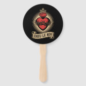 Dieu Le Roi Catholic Monarchist Sacred Heart  ハンドファン (正面)