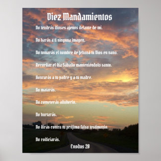 Diez Mandamientos - cielos de viajeポスター ポスター