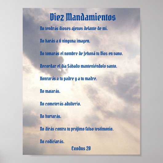 Diez Mandamientos - Nubes Poster ポスター (正面)
