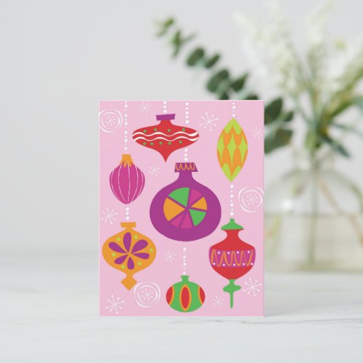 diffeで図解入りの、写真付きのな多数のクリスマスの装飾 シーズンポストカード (スタンド正面)