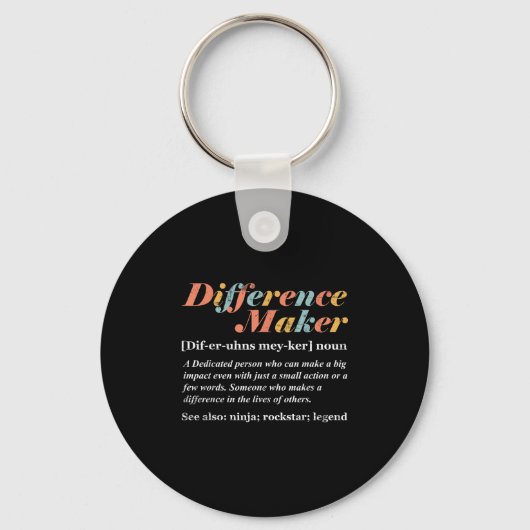 Difference Makerの定義 キーホルダー (正面)