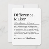 Difference Makerの定義 招待状 (正面)