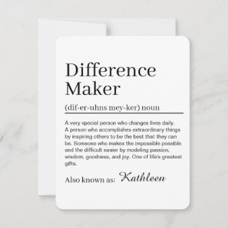 Difference Makerの定義 招待状