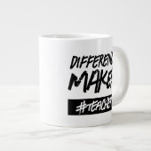 Difference Makerハッシュタグジョブタイトル ジャンボコーヒーマグカップ (正面右)