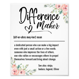 Difference Maker Definitionの評価 フォトプリント
