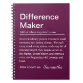 Difference Maker Definition ノートブック (正面)