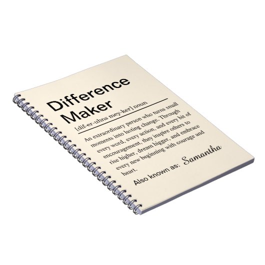 Difference Maker Definition ノートブック (右側)