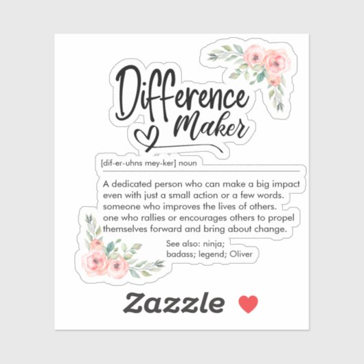 Difference Maker Definition Appreciation for her シール (シート)