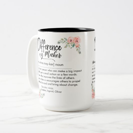 Difference Maker Definition Appreciation for her ツートーンマグカップ (正面左)