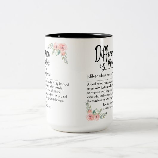 Difference Maker Definition Appreciation for her ツートーンマグカップ (中央)