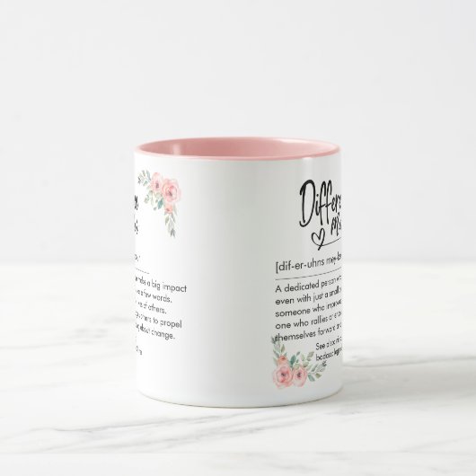 Difference Maker Definition Appreciation for her マグカップ (中央)
