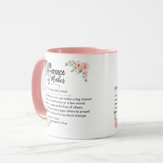 Difference Maker Definition Appreciation for her マグカップ (正面左)