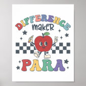 Difference Maker Para Teacher Paraprofessional Par ポスター (正面)
