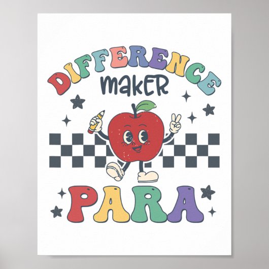 Difference Maker Para Teacher Paraprofessional Par ポスター (正面)