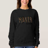 Difference Maker Social Worker Leopard Social Work スウェットシャツ (正面)