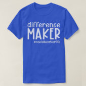Difference Maker Social Worker Life おもしろい Thanksgi Tシャツ (デザイン正面)