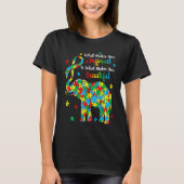 Different Beautiful Autism Awareness Puzzle Piece  Tシャツ (正面)