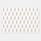 Different bunny  ラッピングペーパーシート (正面3)