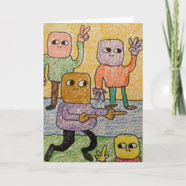 Different Color People Joyeux Anniversaire Card カード