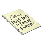 Different Does Not Mean Wrong ノートブック (右側)