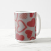 Different Heart patterned mug コーヒーマグカップ (正面右)