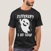 Different Is So Good  Halloween Ghost Spiderweb Gr Tシャツ (正面)