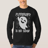 Different Is So Good  Halloween Ghost Spiderweb Gr Tシャツ (正面)