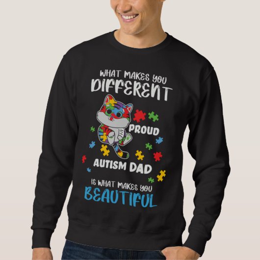 Different Is What Make You Beautiful Proud Autism  スウェットシャツ (正面)