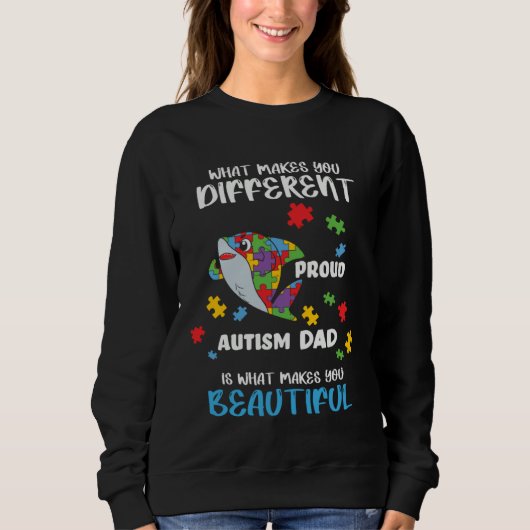 Different Is What Make You Beautiful Proud Autism スウェットシャツ (正面)