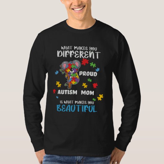 Different Is What Make You Beautiful Proud Autism  Tシャツ (正面)