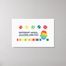 Different Minds Amazing Abilities Awareness Art キャンバスプリント