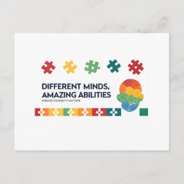 Different Minds Amazing Abilities Awareness Art シーズンポストカード