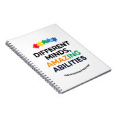 Different Minds Amazing Abilities Awareness Art ノートブック (右側)