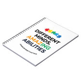 Different Minds Amazing Abilities Awareness Art ノートブック (左側)