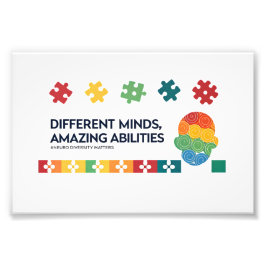 Different Minds Amazing Abilities Awareness Art フォトプリント