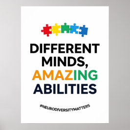 Different Minds Amazing Abilities Awareness Art ポスター