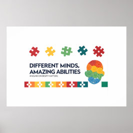 Different Minds Amazing Abilities Awareness Art ポスター