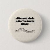 Different Minds Make World Richer Neurodiversity 缶バッジ (正面)