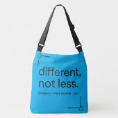 Different, Not Less | シンプルな障害者プライド クロスボディバッグ (正面)