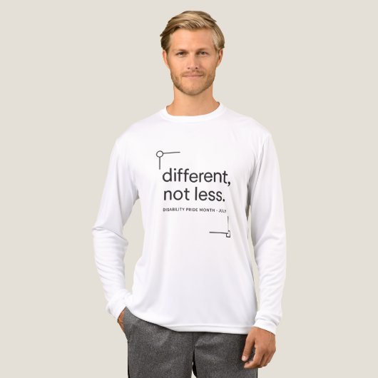 Different, Not Less | シンプルな障害者プライド トライブレンドTシャツ (正面全体)