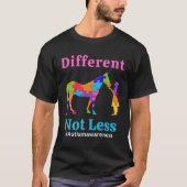 Different Not Less Autism Awareness Acceptance Wom Tシャツ (正面)