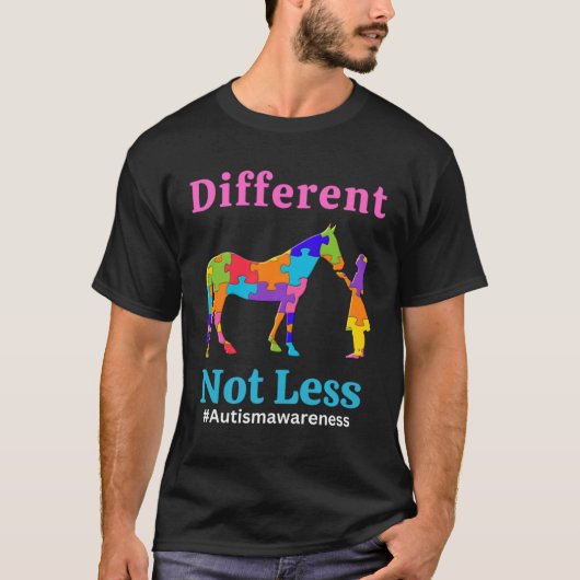 Different Not Less Autism Awareness Acceptance Wom Tシャツ (正面)