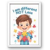 Different not less Dynamic Autism Support poster ポスター