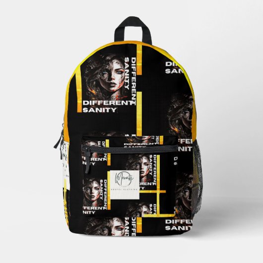 Different Sanity T-Shirt プリントバックパック (正面)
