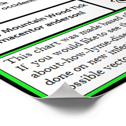 Different Ticks and Infections Chart ポスター (角)