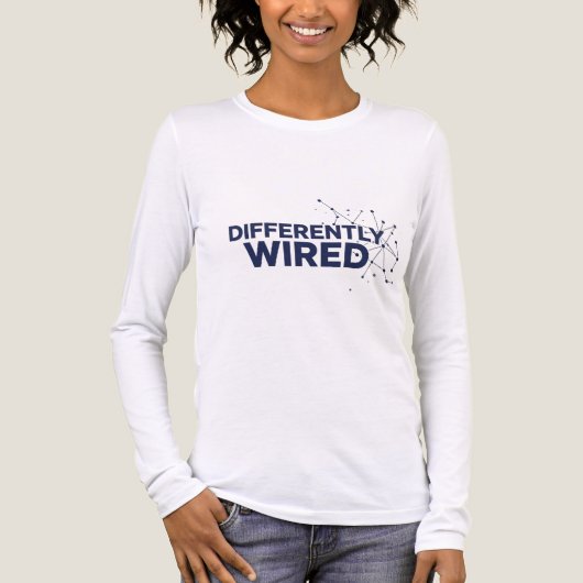 Differently Wired – Autism Awareness Month Blue  トライブレンドＴシャツ (正面)