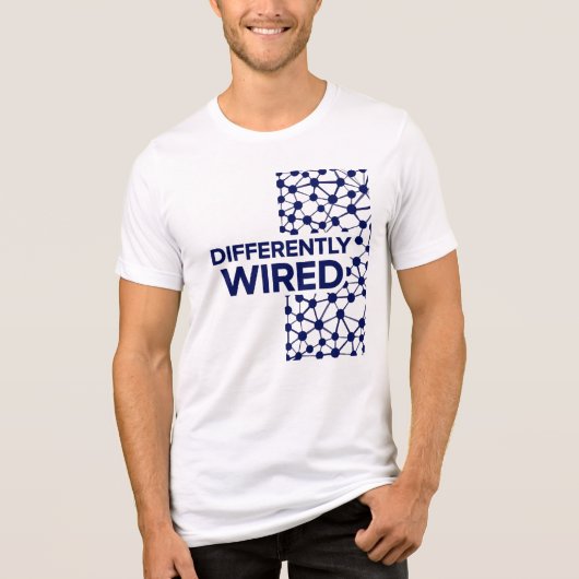 Differently Wired – Autism Awareness Month Blue トライブレンドＴシャツ (正面)