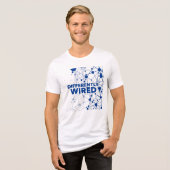 Differently Wired – Autism Awareness Month Blue  トライブレンドＴシャツ (正面全面)