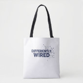 Differently Wired – Autism Awareness Month Blue  トートバッグ (正面)